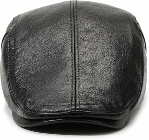 Men Vintage Leather Flat Cap