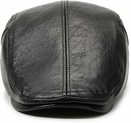 Men Vintage Leather Flat Cap