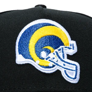 NEW ERA 9FORTY A-FRAME LOS ANGELES RAMS 2022 SUPER BOWL CHAMPIONS PATCH LIGHT BLUE UV SNAPBACK HAT