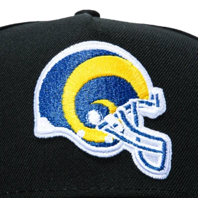 NEW ERA 9FORTY A-FRAME LOS ANGELES RAMS 2022 SUPER BOWL CHAMPIONS PATCH LIGHT BLUE UV SNAPBACK HAT