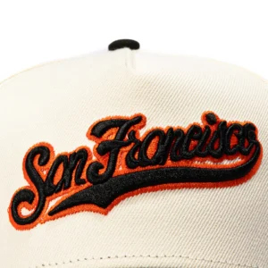NEW ERA 9FORTY A-FRAME SAN FRANCISCO GIANTS 25TH ANNIVERSARY STADIUM PATCH SNAPBACK SCRIPT HAT