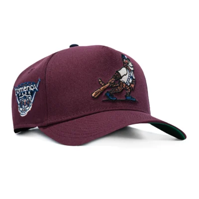 NEW ERA 9FORTY A-FRAME VARSITY HUES DETROIT TIGERS COMERICA PARK PATCH MASCOT SNAPBACK HAT