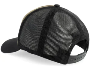 No Luck All Work Patch Blank Dark Olive Black A-Frame Trucker Cap