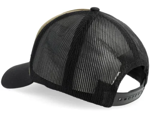 No Luck All Work Patch Blank Dark Olive Black A-Frame Trucker Cap