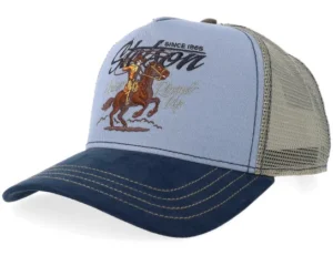 Rodeo Round Up Blue Navy A-Frame Trucker Cap