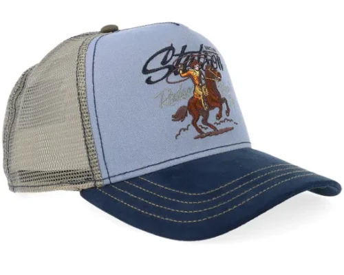 Rodeo Round Up Blue Navy A-Frame Trucker Cap