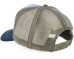 Rodeo Round Up Blue Navy A-Frame Trucker Cap