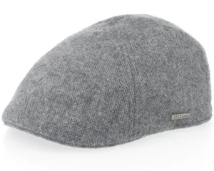 Texas Herringbone Grey Flat Cap