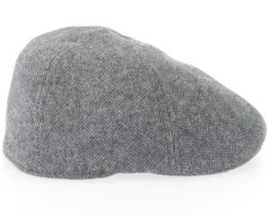 Texas Herringbone Grey Flat Cap