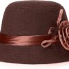 Vintage Felt Floral Cloche Hat