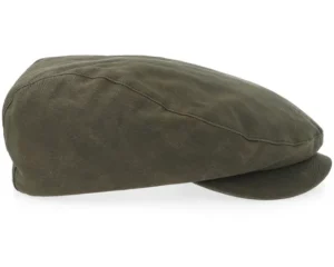 Waxed Canvas Leaf Green Flat Cap