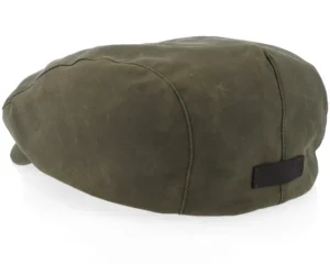Waxed Canvas Leaf Green Flat Cap