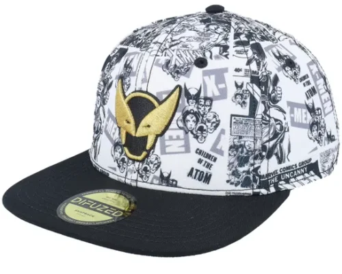 Wolverine White Black Baseball Cap