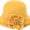 Women Classic Flower Church Cloche Hat