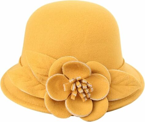 Women Classic Flower Church Cloche Hat