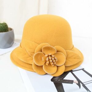 Women Classic Flower Church Cloche Hat