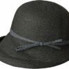 Women's Audrey Hepburn Bow Straw Cloche Sun Hat