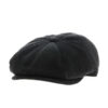 Black corduroy 8-panel Newsboy Cap