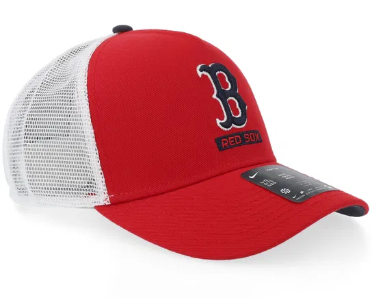 Boston Red Sox Primetime Drifit Red Blue White A-frame Trucker Cap