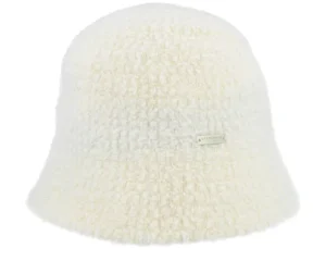 Fake Fur Hat Smoke Grey Off White Bucket Hat