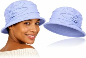 Cotton Flower Cloche Hat for Women