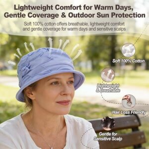 Cotton Flower Cloche Hat for Women