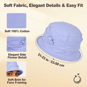 Cotton Flower Cloche Hat for Women