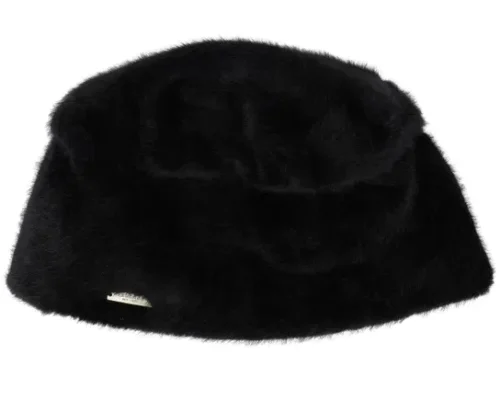 Fake Fur Toque Black Beanie