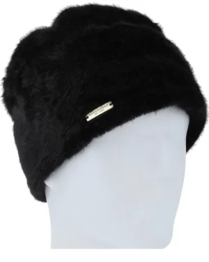 Fake Fur Toque Black Beanie