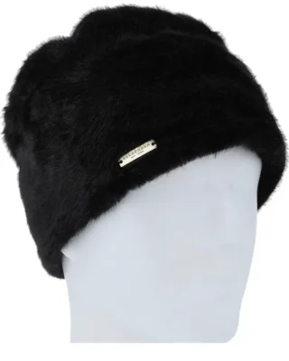 Fake Fur Toque Black Beanie