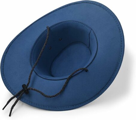 Faux Felt Leather Suede Cowboy Hat