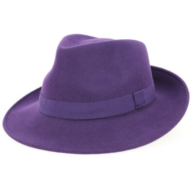 Grape Wool Felt Fedora Hat
