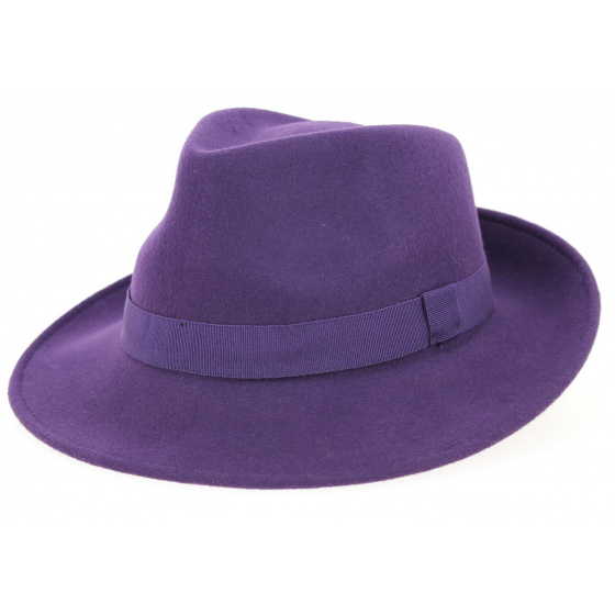 Grape Wool Felt Fedora Hat