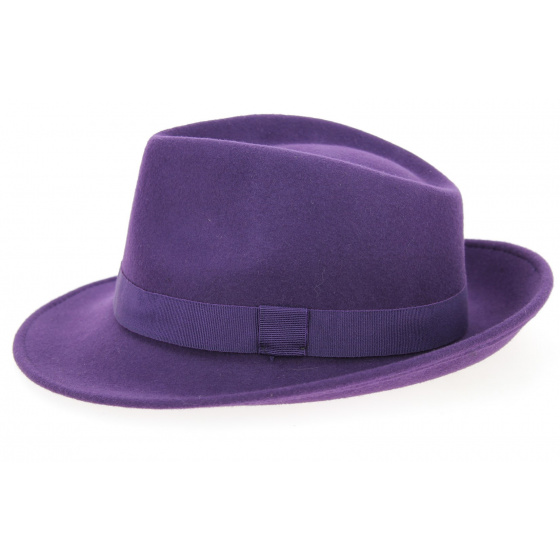 Grape Wool Felt Fedora Hat