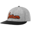 Grey Retro Script Baseball Cap