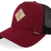 Hft Cap Knitted Fab Wine A-Frame Trucker Cap
