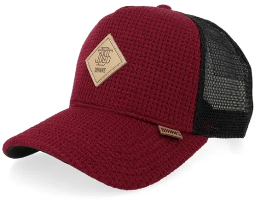 Hft Cap Knitted Fab Wine A-Frame Trucker Cap