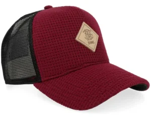 Hft Cap Knitted Fab Wine A-Frame Trucker Cap