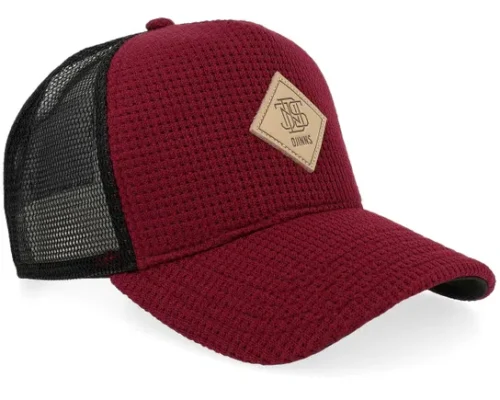 Hft Cap Knitted Fab Wine A-Frame Trucker Cap