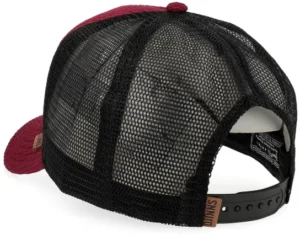 Hft Cap Knitted Fab Wine A-Frame Trucker Cap