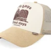 Hft Cap Lazy Days WhiteKhaki A-Frame Trucker Cap