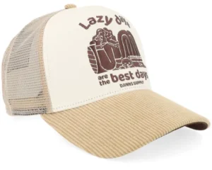 Hft Cap Lazy Days WhiteKhaki A-Frame Trucker Cap