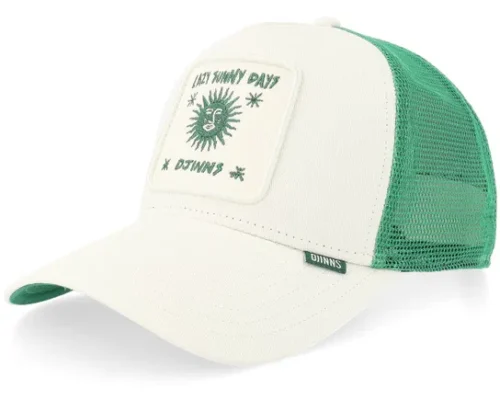 Hft Lazy Sunny Days Beige Green A-Frame Trucker Cap
