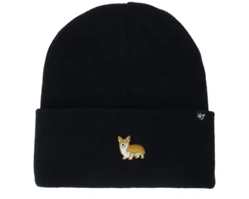 Icons Dog Base Runner 47 Knit Beanie Navy Cuff