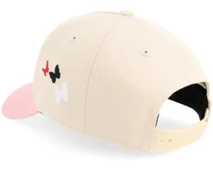 Kids Butterflies StoneLight Pink Brim A-frame Adjustable Cap