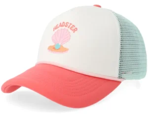 Kids Girly Pearl Hat White A-Frame Trucker Cap