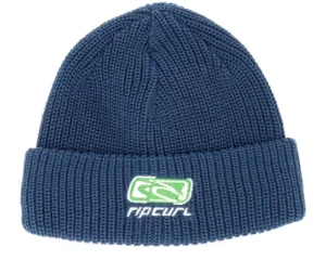Kids Icons Reg Beanie Navy Lime Cuff