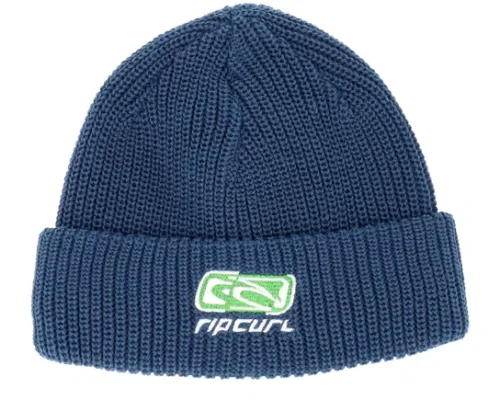 Kids Icons Reg Beanie Navy Lime Cuff