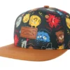Kids Mood Monsters Black Brown Snapback Cap