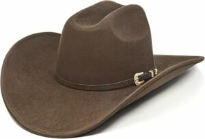 Men Cowboy Hat with Shapeable Wide Brim